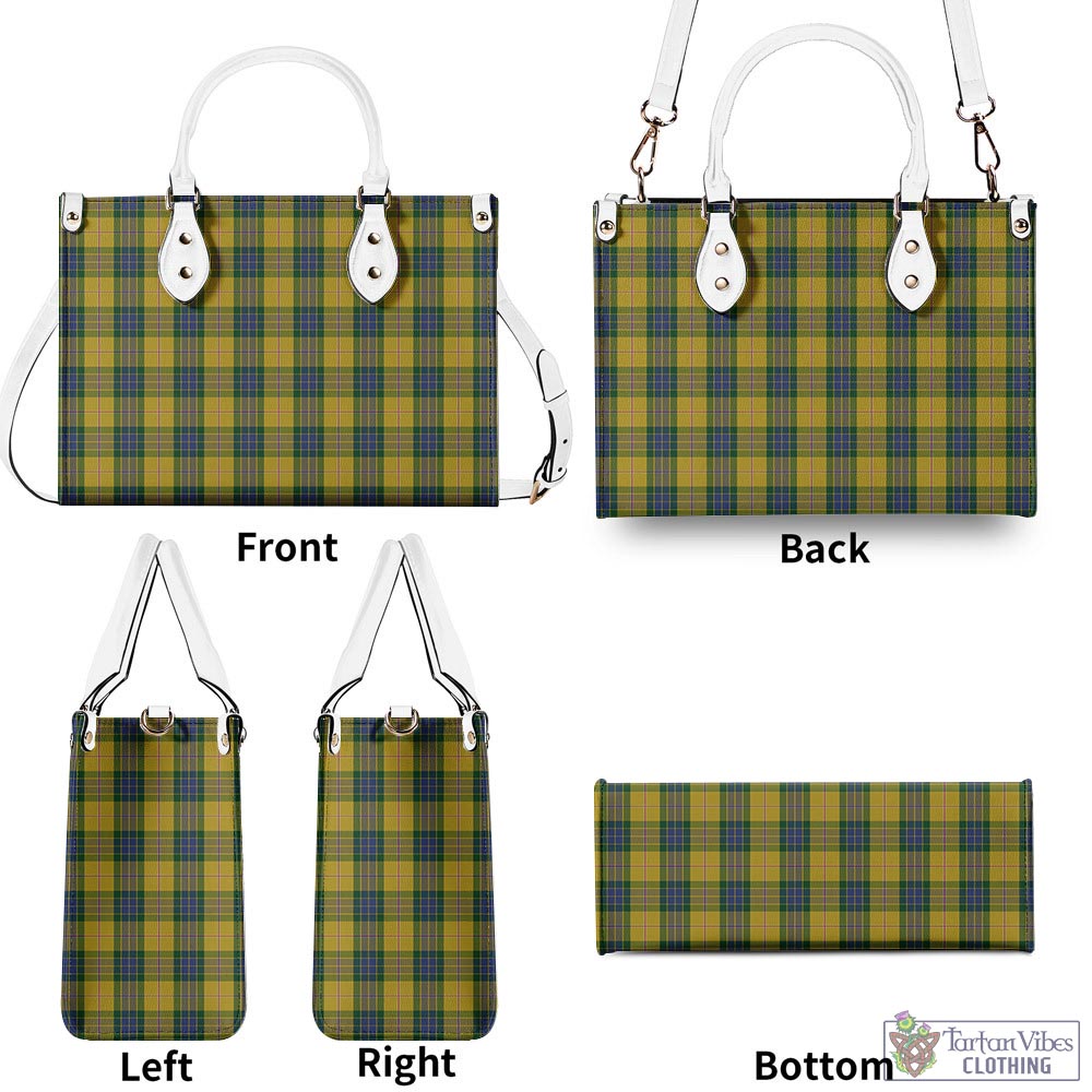 Tartan Vibes Clothing Fraser Yellow Tartan Luxury Leather Handbags