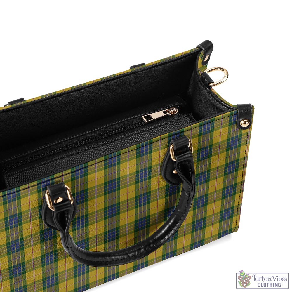 Tartan Vibes Clothing Fraser Yellow Tartan Luxury Leather Handbags