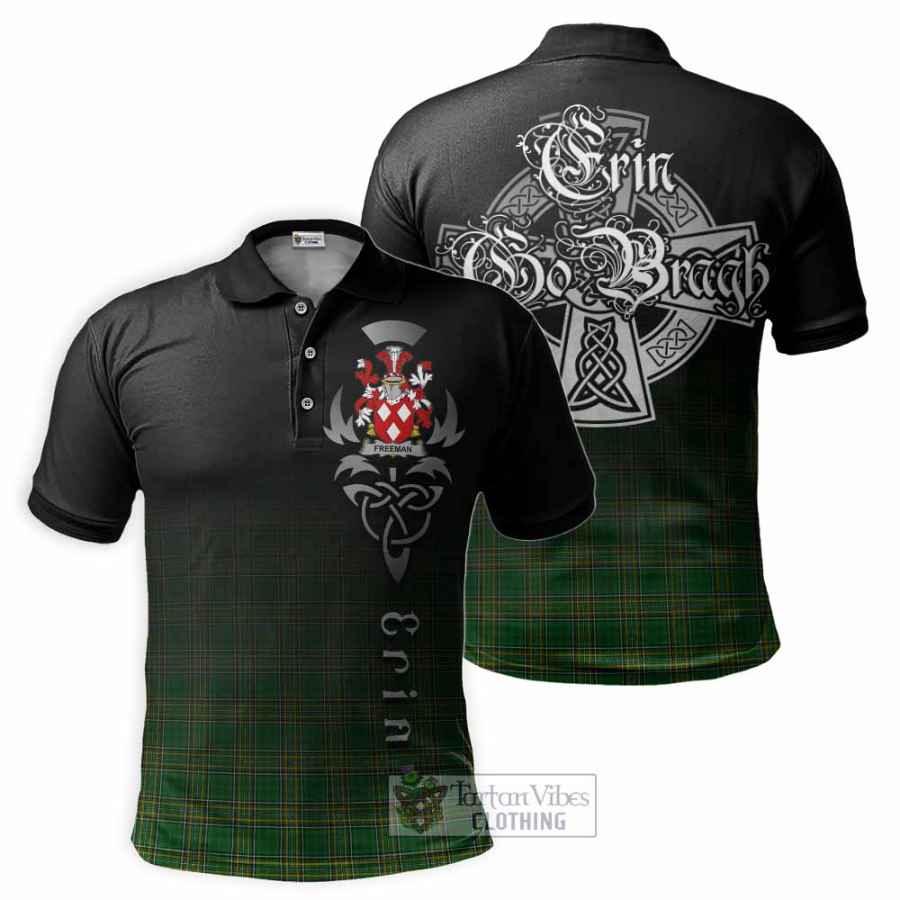 Freeman Irish Clan Polo Shirt with Coat of Arms Erin Go Bragh Celtic Inspired - Tartan Vibes Clothing