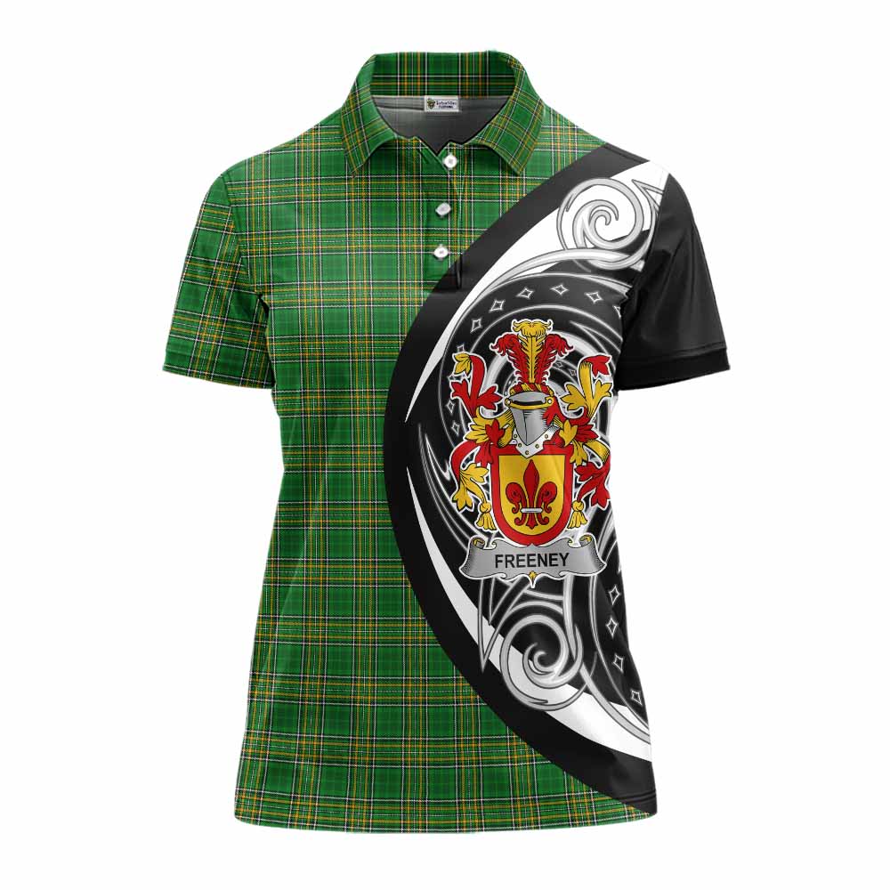 Freeney Irish Clan Women's Polo Shirt Celtic Circle Style Women - Tartan Vibes Clothing