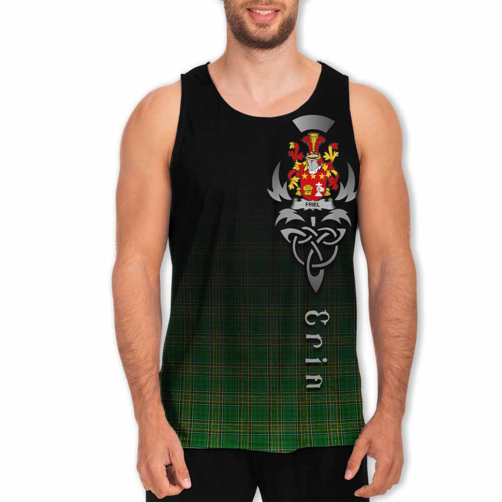 Friel Irish Clan Men's Tank Top with Coat of Arms Erin Go Bragh Celtic Inspired Men - Tartan Vibes Clothing