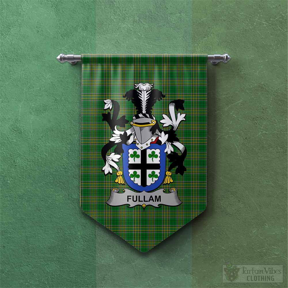 Fullam Irish Clan Tartan Gonfalon, Tartan Banner with Coat of Arms Chevron - Tartan Vibes Clothing
