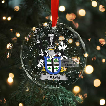 Fullam Irish Clan Christmas Glass Ornament with Coat of Arms