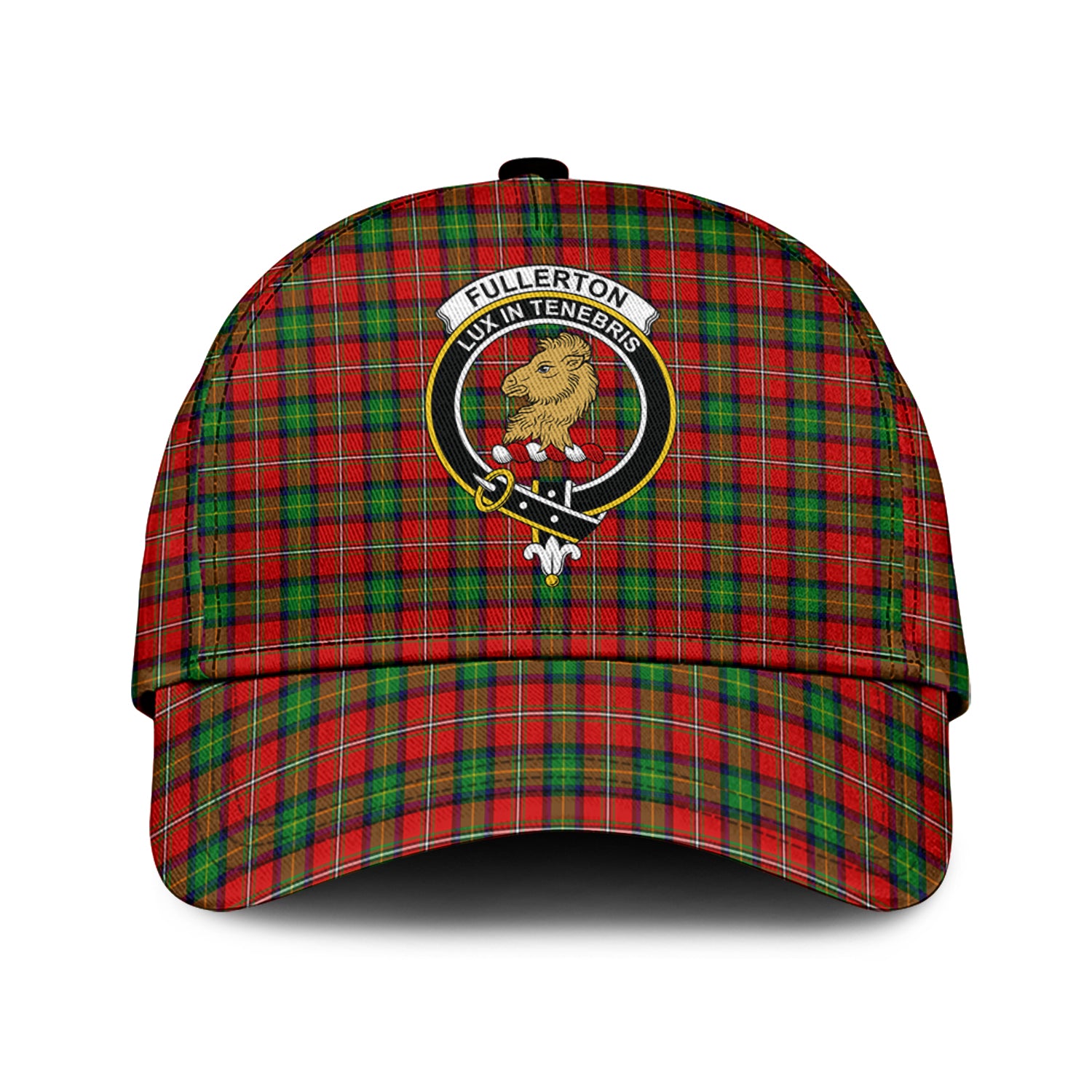 Fullerton Tartan Classic Cap with Family Crest Classic Cap Universal Fit - Tartan Vibes Clothing