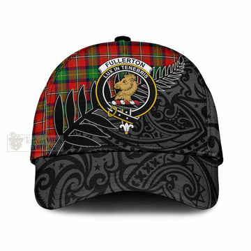 Fullerton Tartan Classic Cap with New Zealand Silver Fern Half Style