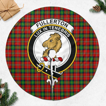 Fullerton Tartan Christmas Tree Skirt with Family Crest