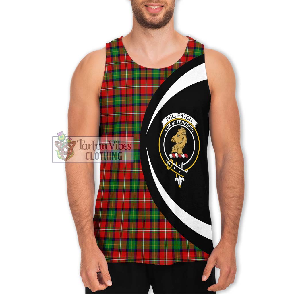 Fullerton Tartan Men's Tank Top with Family Crest Circle Style Men - Tartan Vibes Clothing