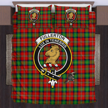 Fullerton Tartan Bedding Set with Family Crest