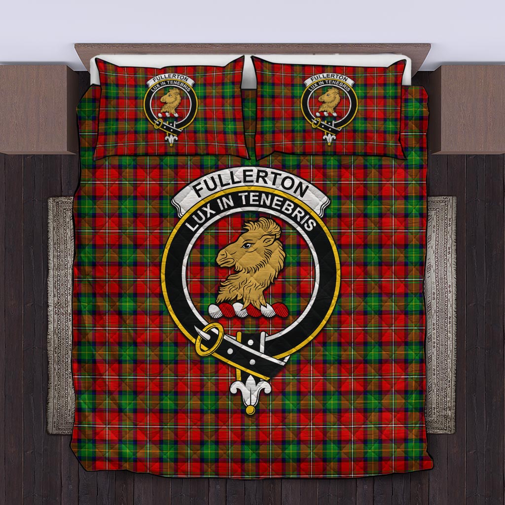 Fullerton Tartan Quilt Bed Set with Family Crest Twin - Tartan Vibes Clothing