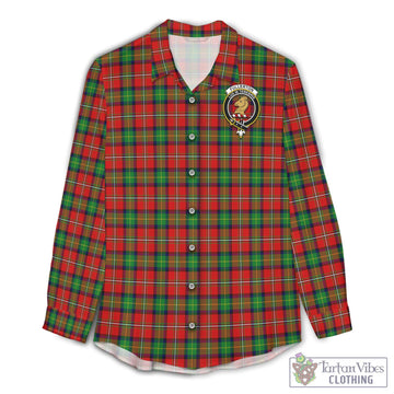 Fullerton Tartan Women's Casual Shirt with Family Crest