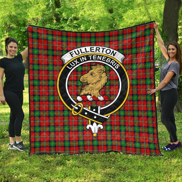 Fullerton Tartan Quilt with Family Crest