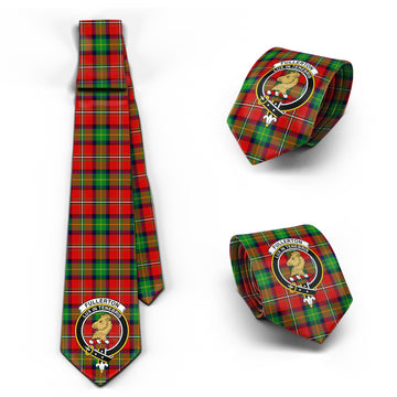 Fullerton Tartan Classic Necktie with Family Crest