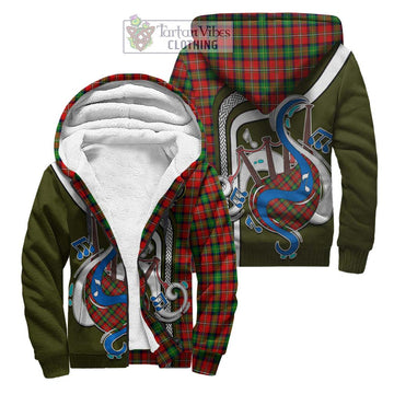 Fullerton Tartan Sherpa Hoodie with Epic Bagpipe Style