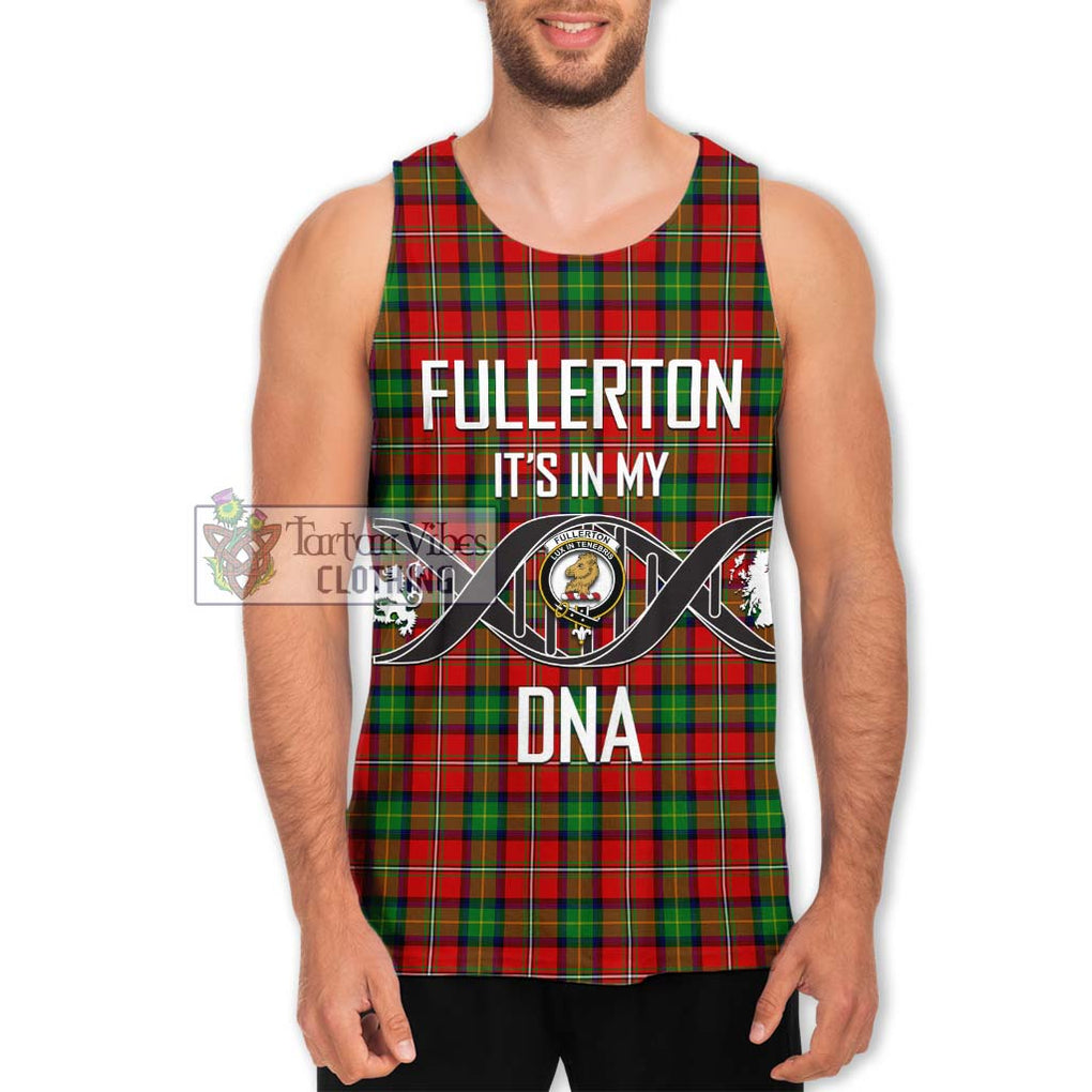 Fullerton Tartan Men's Tank Top with Family Crest DNA In Me Style Men - Tartanvibesclothing Shop