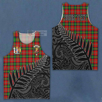 Fullerton Crest Tartan Men's Tank Top with New Zealand Silver Fern Half Style Men - Tartan Vibes Clothing