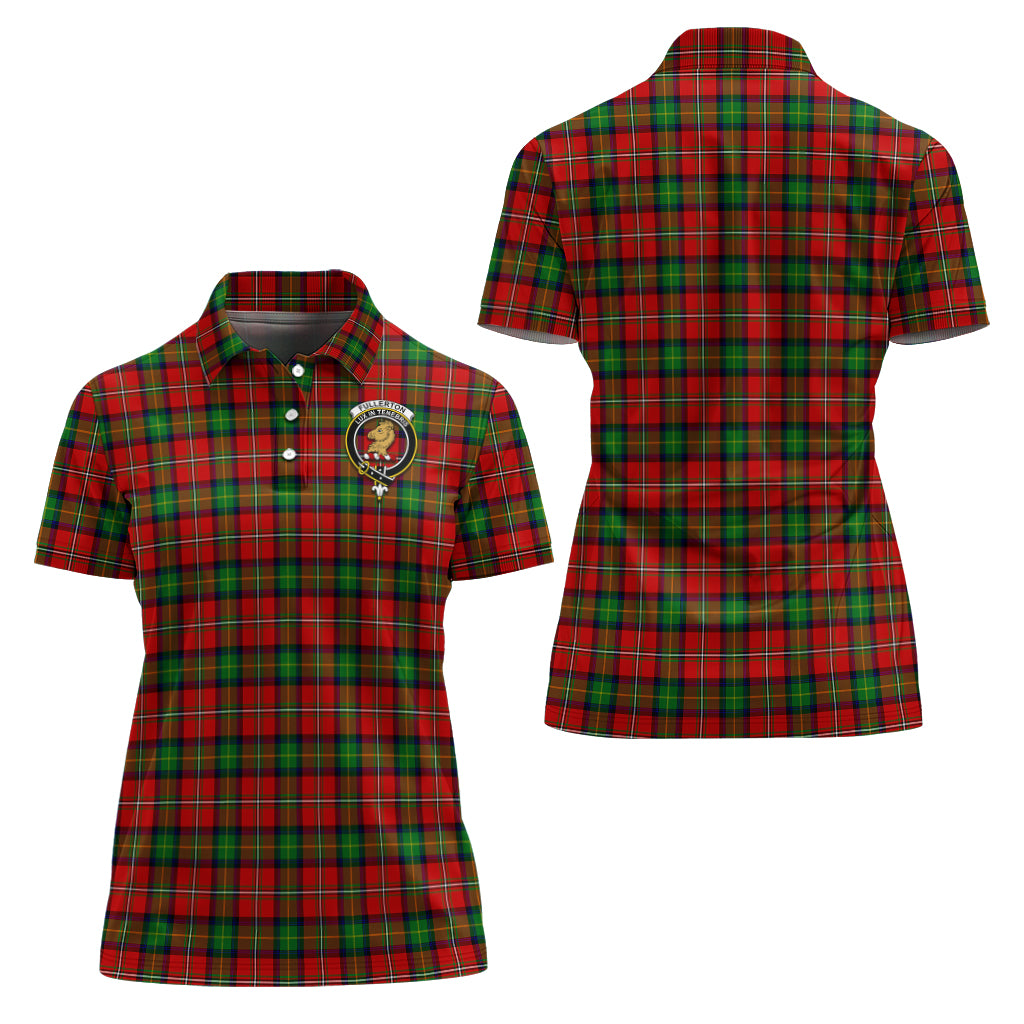 Fullerton Tartan Polo Shirt with Family Crest For Women Women - Tartan Vibes Clothing