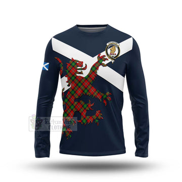 Fullerton Tartan Lion Rampant Long Sleeve T-Shirt Proudly Display Your Heritage with Alba Gu Brath and Clan Name Unisex - Tartan Vibes Clothing