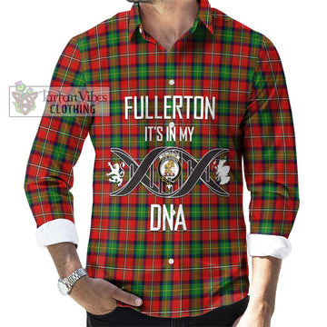 Fullerton Tartan Long Sleeve Button Shirt with Family Crest DNA In Me Style