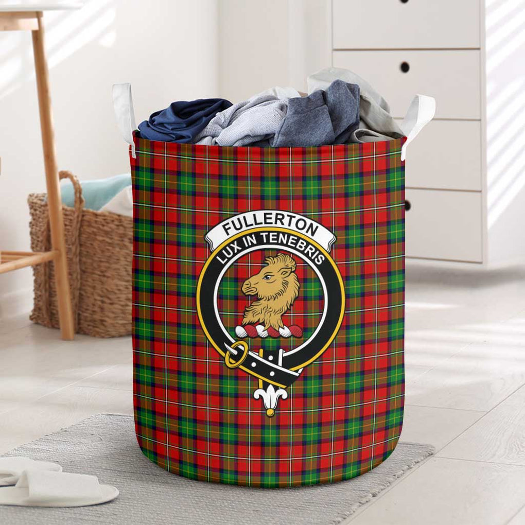 Fullerton Tartan Laundry Basket with Family Crest One Size - Tartanvibesclothing Shop