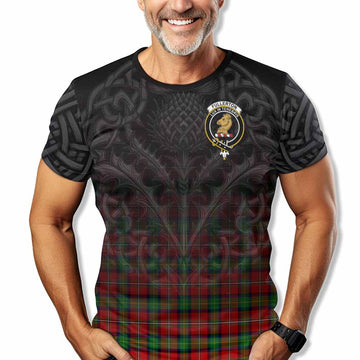 Fullerton Tartan T-Shirt with Family Crest Celtic Thistle Vibes