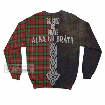 Fullerton Tartan Family Crest Sweatshirt Alba Gu Brath Be Brave Lion Ancient Style - Tartan Vibes Clothing
