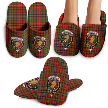 Fullerton Tartan Home Slippers with Family Crest