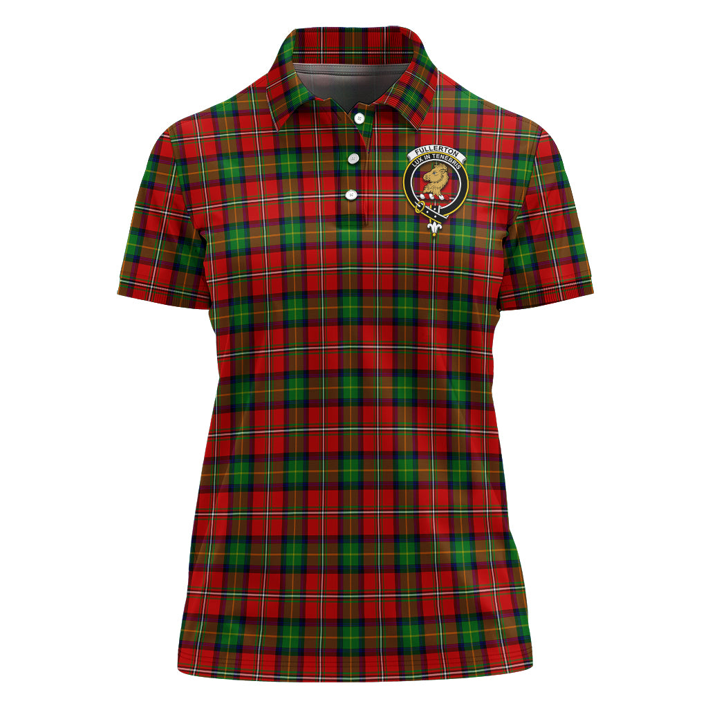 Fullerton Tartan Polo Shirt with Family Crest For Women - Tartan Vibes Clothing