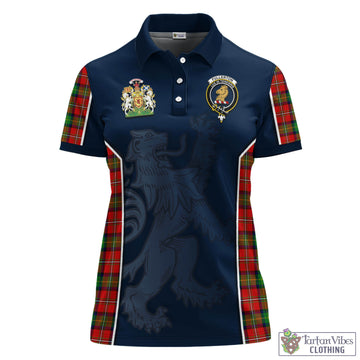 Fullerton Tartan Women's Polo Shirt with Family Crest and Lion Rampant Vibes Sport Style