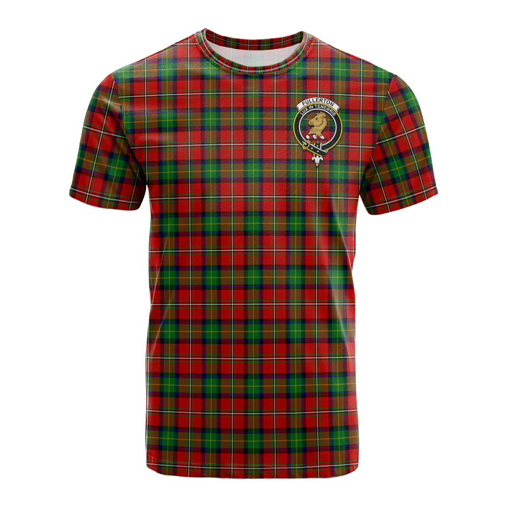 Fullerton Tartan T-Shirt with Family Crest - Tartan Vibes Clothing