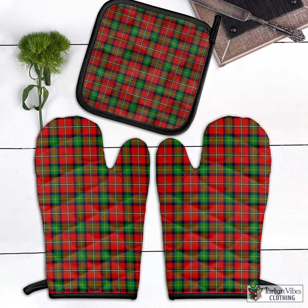 Fullerton Tartan Combo Oven Mitt & Pot-Holder Combo 1 Oven Mitt & 1 Pot-Holder Black - Tartan Vibes Clothing