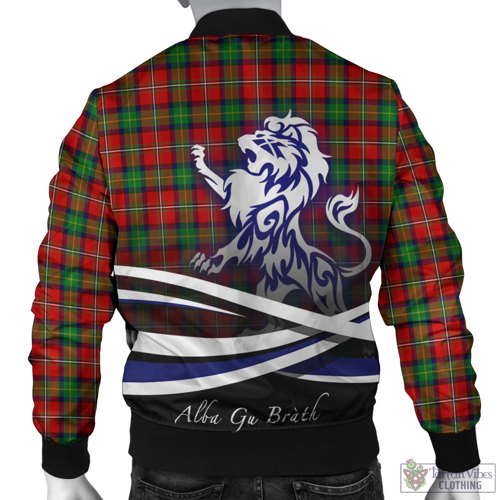 Tartan Vibes Clothing Fullerton Tartan Bomber Jacket with Alba Gu Brath Regal Lion Emblem