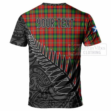 Fullerton Crest Tartan T-Shirt with New Zealand Silver Fern Half Style - Tartan Vibes Clothing