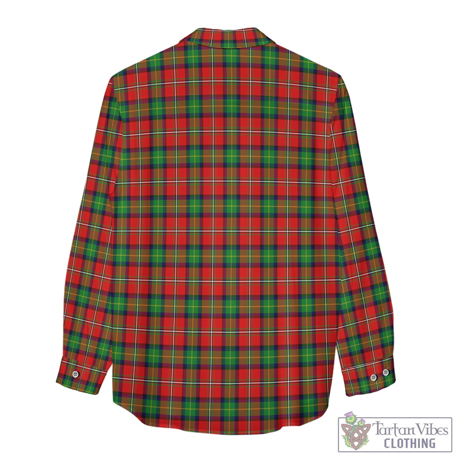 Tartan Vibes Clothing Fullerton Tartan Womens Casual Shirt with Family Crest