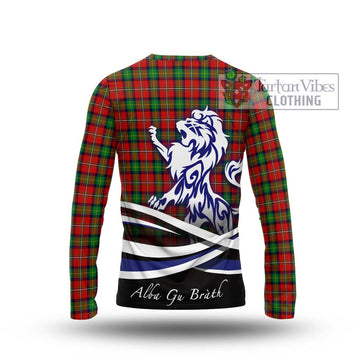 Fullerton Tartan Long Sleeve T-Shirt with Alba Gu Brath Regal Lion Emblem - Tartan Vibes Clothing