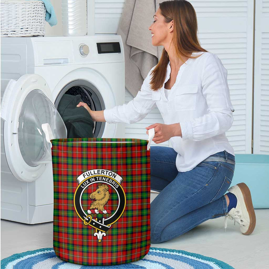 Fullerton Tartan Laundry Basket with Family Crest - Tartanvibesclothing Shop