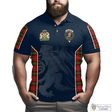 Fullerton Tartan Men's Polo Shirt with Family Crest and Lion Rampant Vibes Sport Style