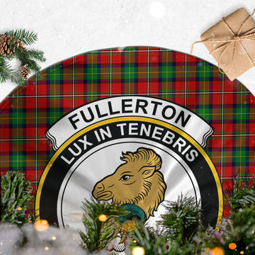 Fullerton Tartan Christmas Tree Skirt with Family Crest