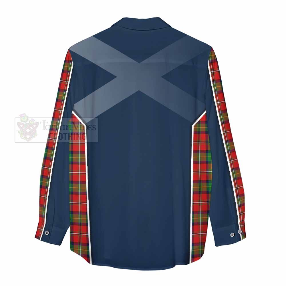 Tartan Vibes Clothing Fullerton Tartan Women's Casual Shirt with Family Crest and Lion Rampant Vibes Sport Style