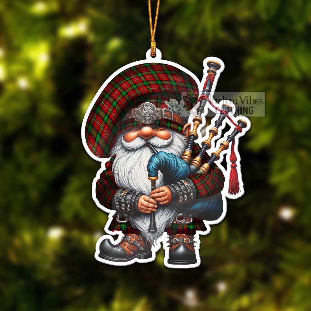 Tartan Vibes Clothing Fullerton Tartan Badpiper Gnome Christmas Ornament