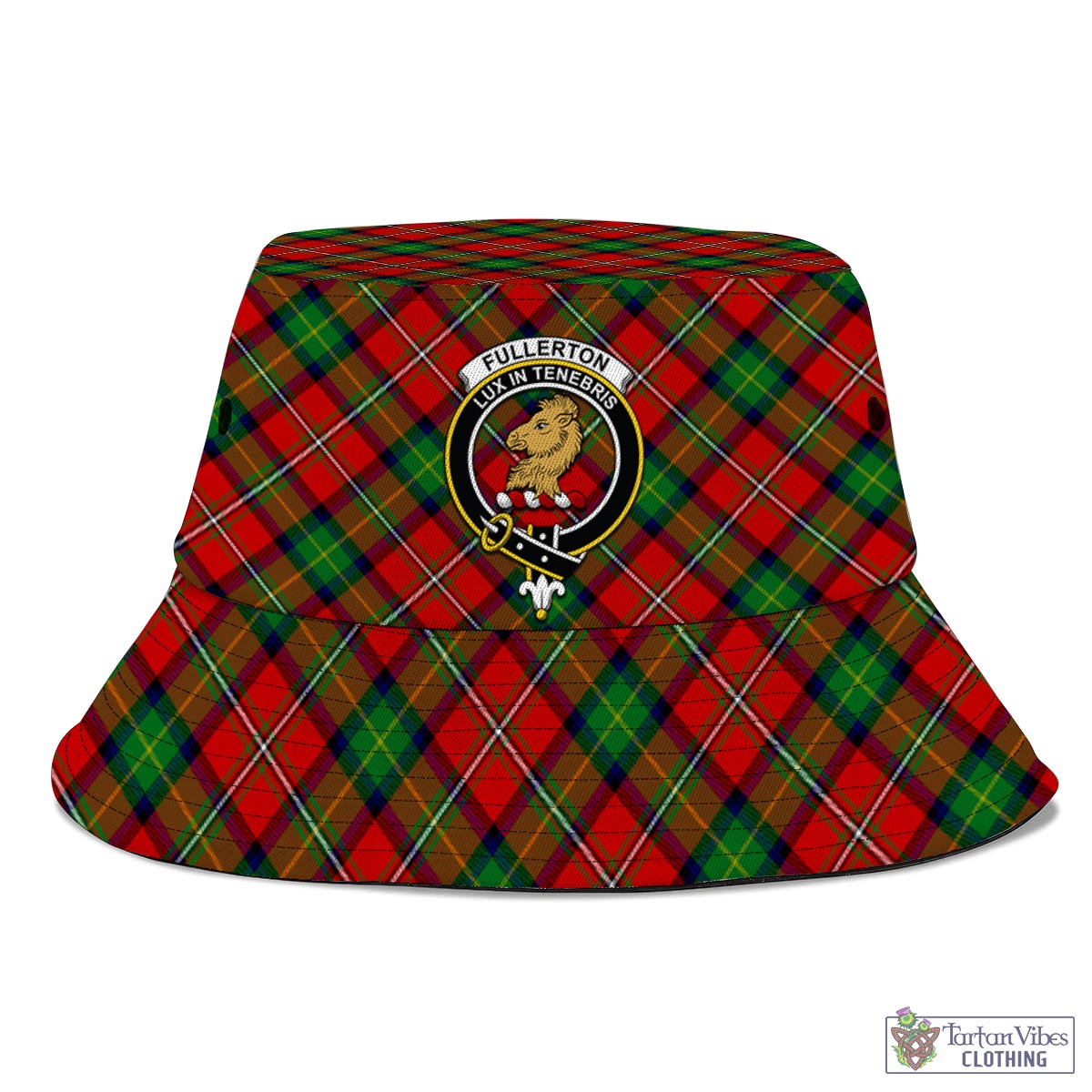 Tartan Vibes Clothing Fullerton Tartan Bucket Hat with Family Crest