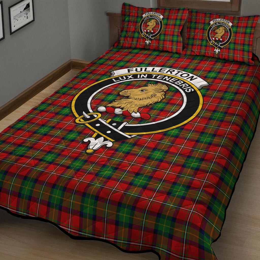 Fullerton Tartan Quilt Bed Set with Family Crest - Tartan Vibes Clothing