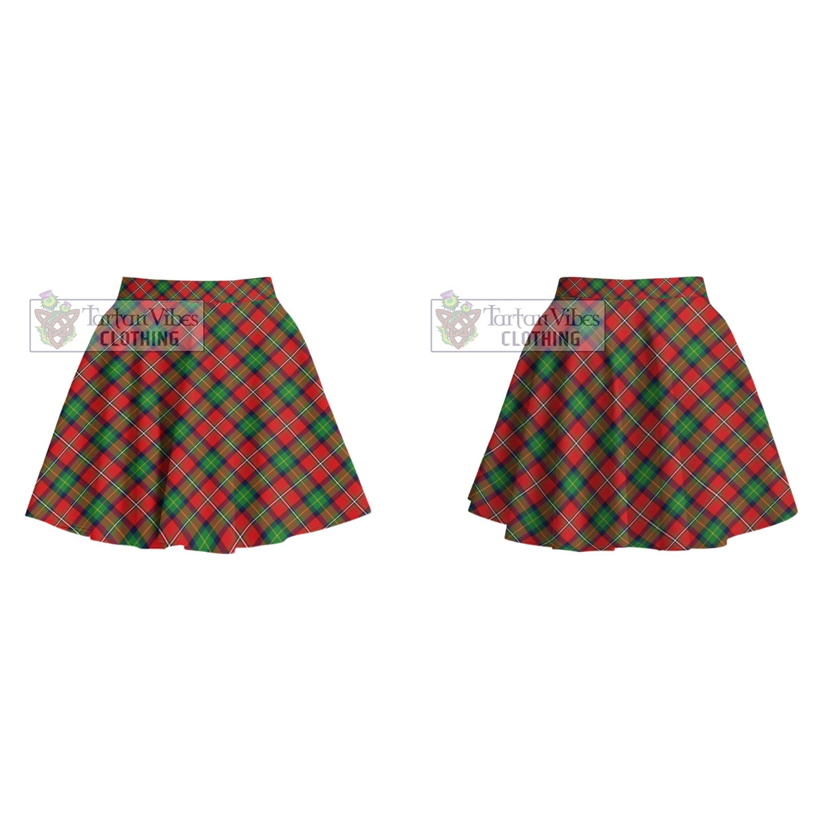 Fullerton Tartan Women's Plated Mini Skirt Cross Style - Tartan Vibes Clothing