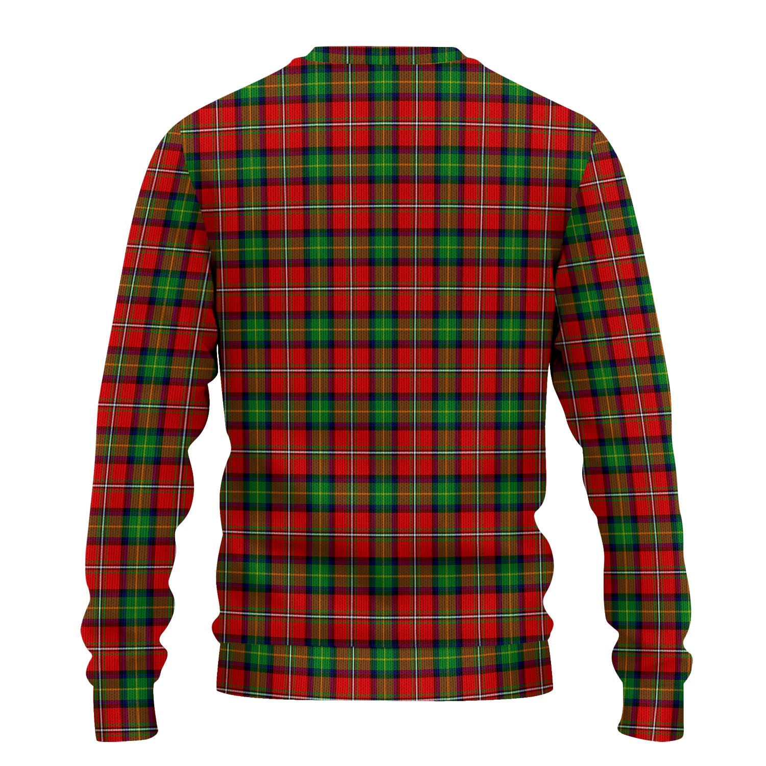 Fullerton Tartan Knitted Sweater with Family Crest - Tartanvibesclothing