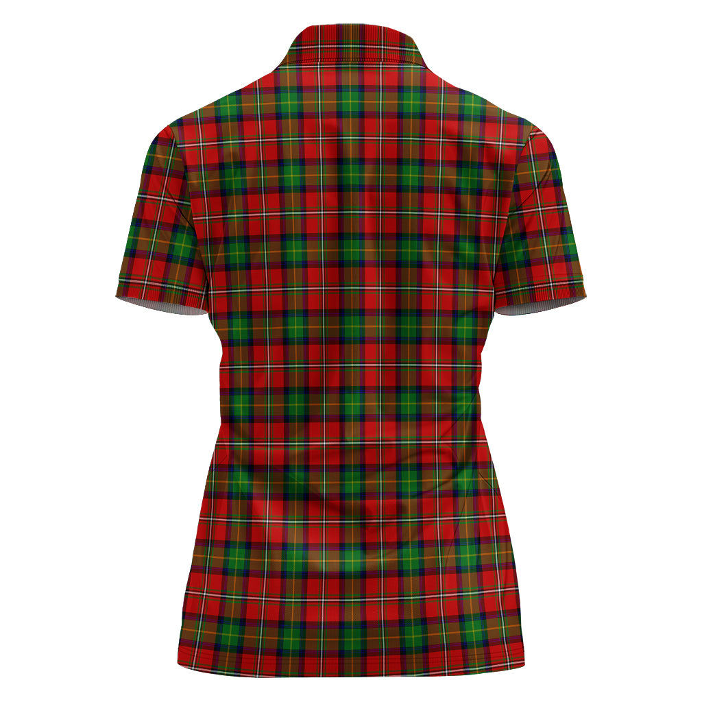 Fullerton Tartan Polo Shirt with Family Crest For Women - Tartan Vibes Clothing