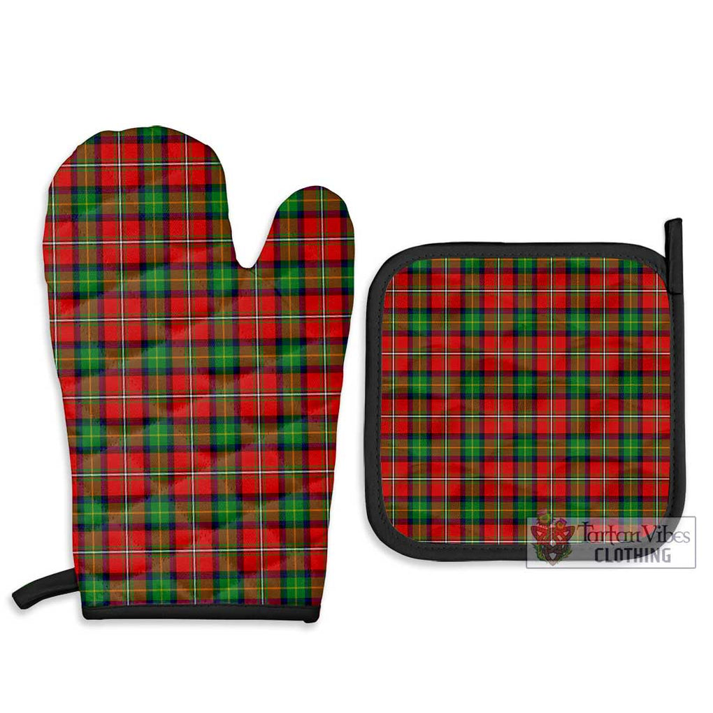 Fullerton Tartan Combo Oven Mitt & Pot-Holder Combo 1 Oven Mitt & 2 Pot-Holder Black - Tartan Vibes Clothing