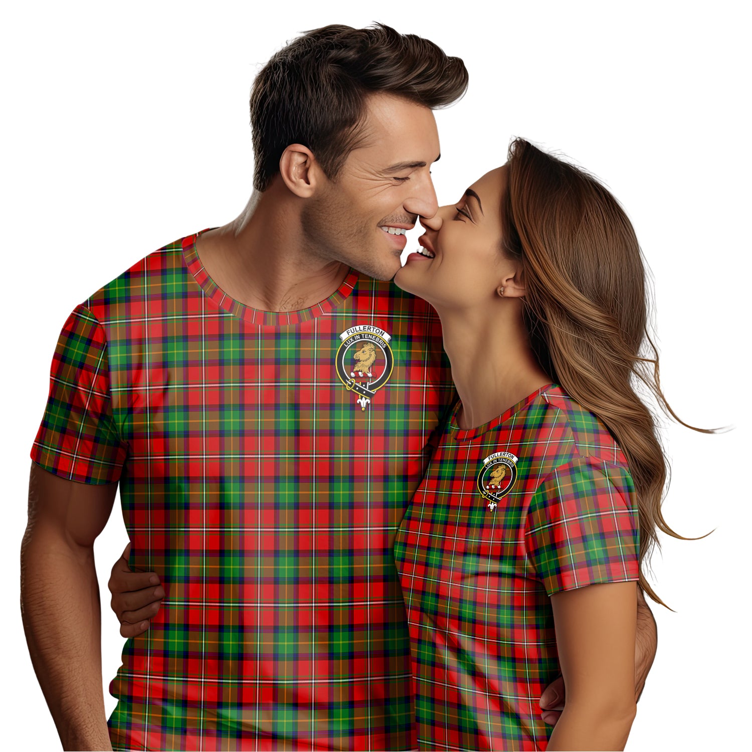 Fullerton Tartan T-Shirt with Family Crest - Tartan Vibes Clothing