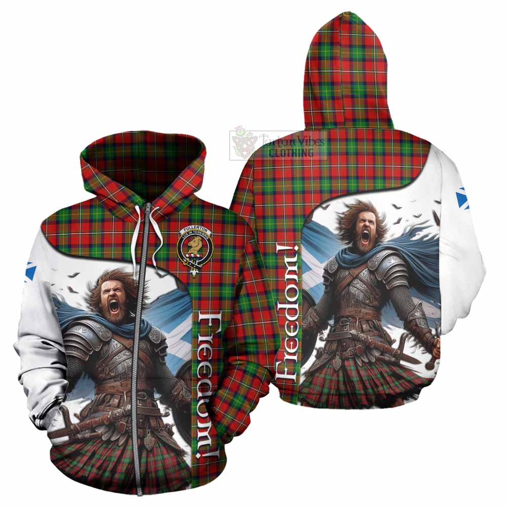 Tartan Vibes Clothing Fullerton Crest Tartan Hoodie Inspired by the Freedom of Scottish Warrior