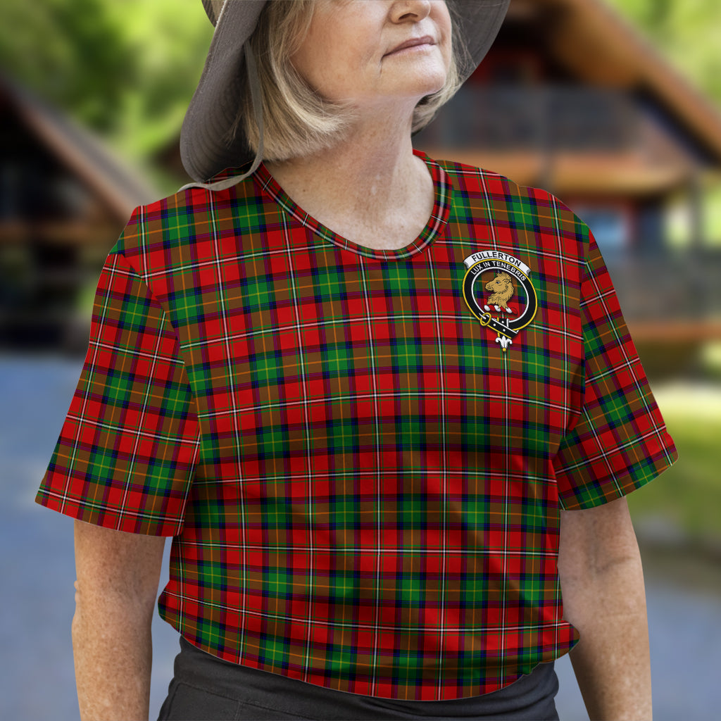 Fullerton Tartan T-Shirt with Family Crest - Tartan Vibes Clothing