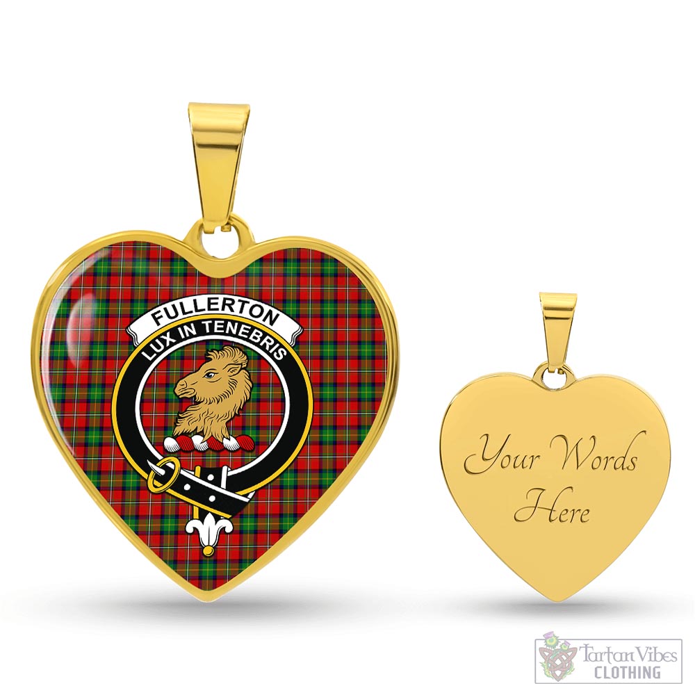 Tartan Vibes Clothing Fullerton Tartan Heart Necklace with Family Crest