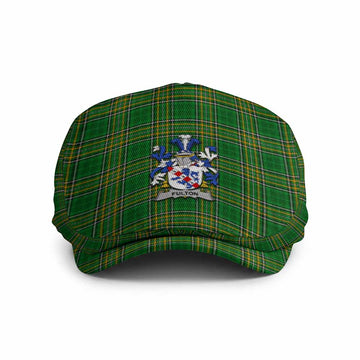 Fulton Irish Clan Tartan Jeff Cap, Tartan Flat Cap with Coat of Arm Jeff Hat - Tartan Vibes Clothing